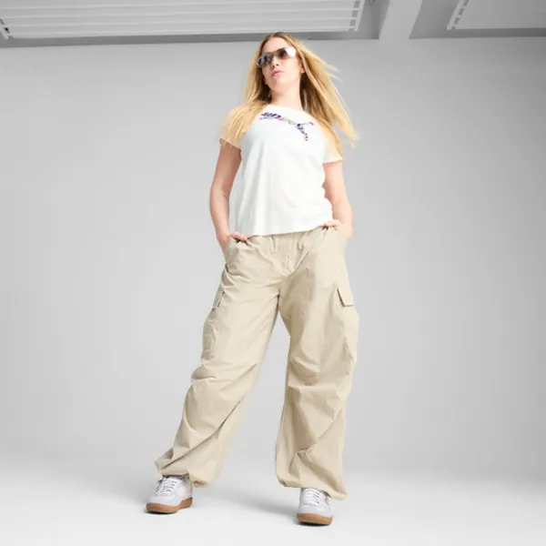 Футболка для женщин Puma Graphics Floral Logo 25% переработанный хлопок / Белый photo 3