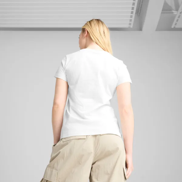 Футболка для женщин Puma Graphics Floral Logo 25% переработанный хлопок / Белый photo 5