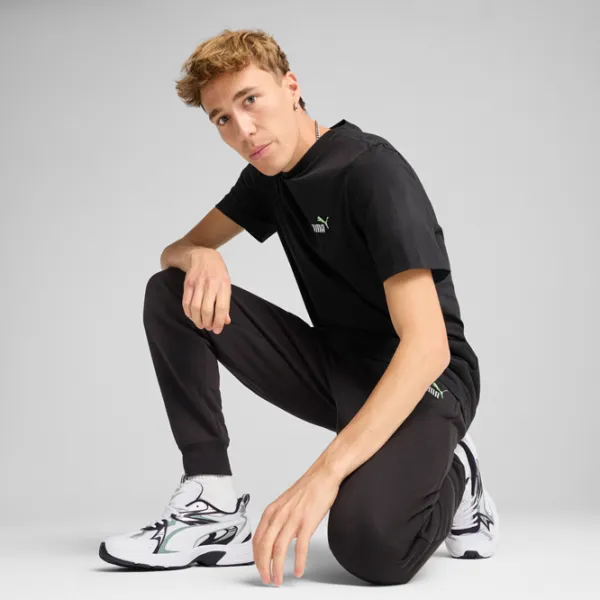 Футболка для мужчин Puma Ess 2 Color Small No. 1 Logo Tee 100% хлопок / Черный photo 5