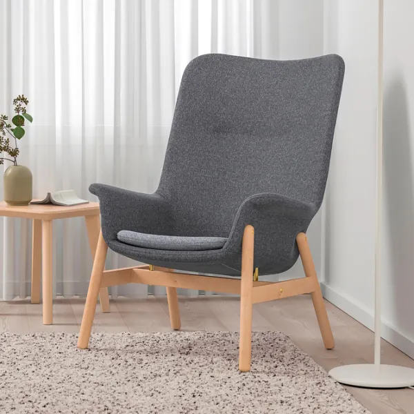 Кресло Ikea Vedbo Beige Серый photo 2 Кресло Ikea Vedbo Beige Серый photo 2