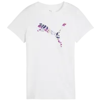 Футболка для женщин Puma Graphics Floral Logo 25% переработанный хлопок / Белый