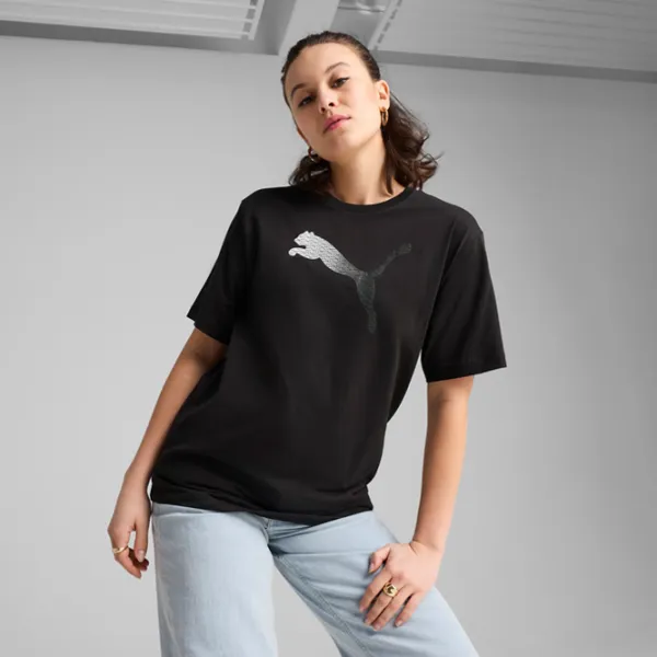 Tricou pentru femei Puma Her Graphic 25% bumbac reciclat / Black photo 4