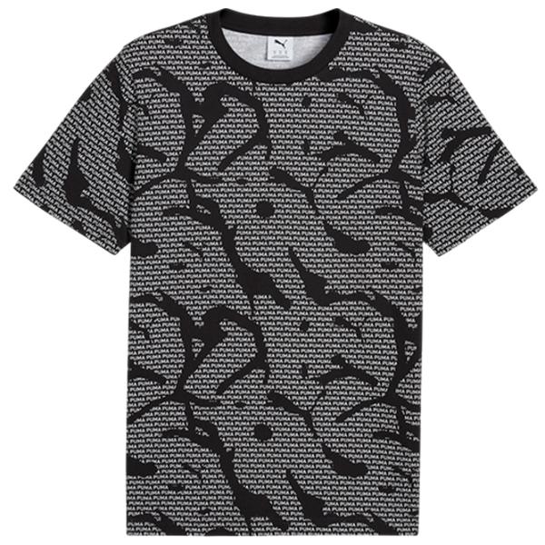 Tricou pentru bărbați Puma Ess Logo Lab All-Over Print 100% bumbac / Gray Black photo 1 Tricou pentru bărbați Puma Ess Logo Lab All-Over Print 100% bumbac / Gray Black photo 1