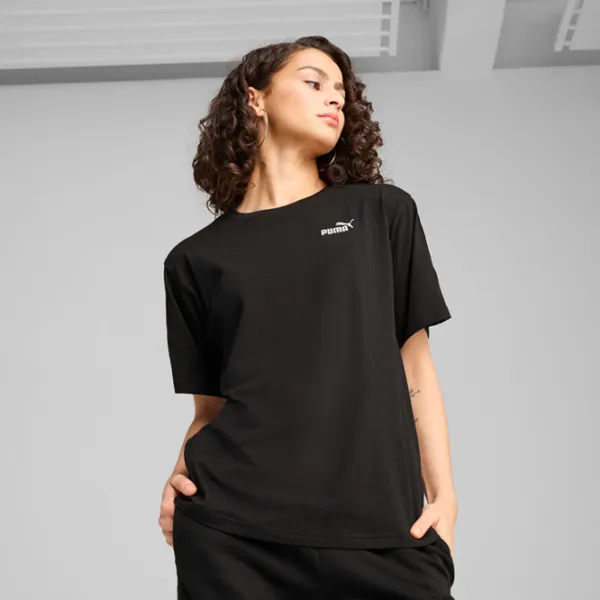 Tricou pentru femei Puma Ess Tape Tee 30% poliester / Black photo 4