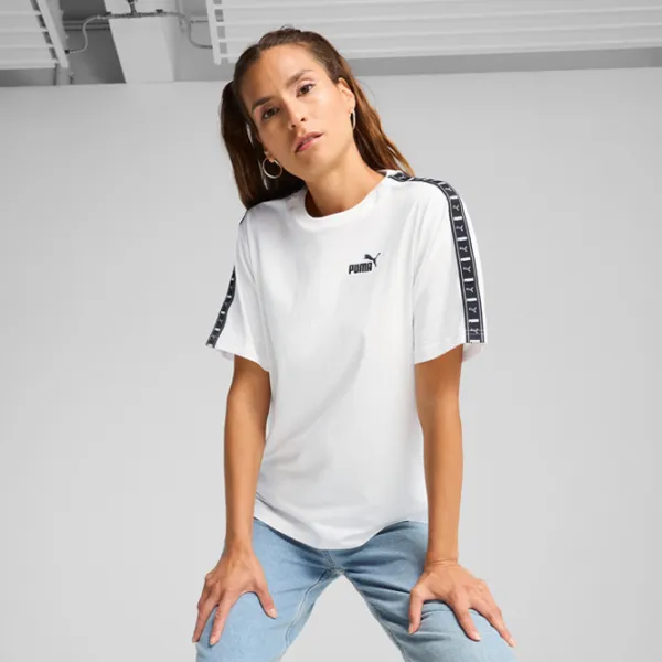 Tricou pentru femei Puma Ess Tape Tee 30% poliester / White photo 4