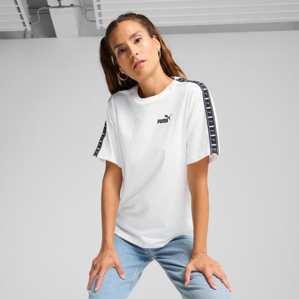 Tricou pentru femei Puma Ess Tape Tee 30% poliester / White photo 4