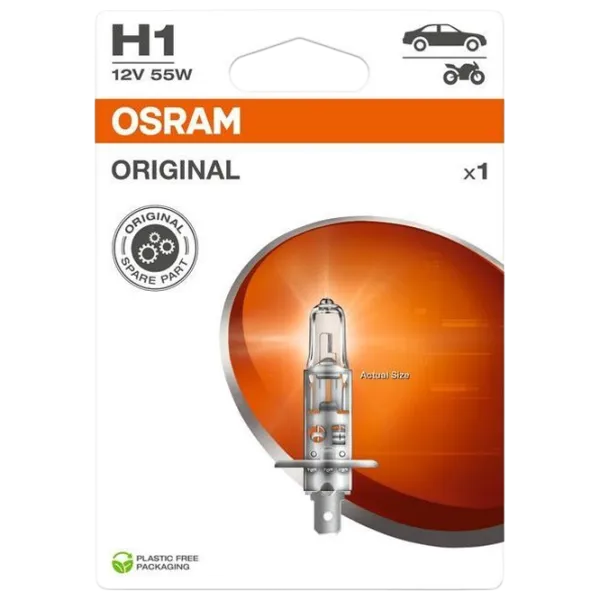 Автомобильная лампа Osram 64150-1BL Галоген / H1 / P14.5s / 55 Вт /  photo 1 Автомобильная лампа Osram 64150-1BL Галоген / H1 / P14.5s / 55 Вт /  photo 1