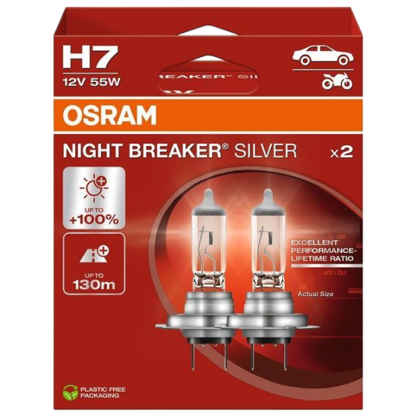 Автомобильная лампа Osram 64210NBS-2HB Галоген / H7 / PX26d / 55 Вт /  photo 1 Автомобильная лампа Osram 64210NBS-2HB Галоген / H7 / PX26d / 55 Вт /  photo 1
