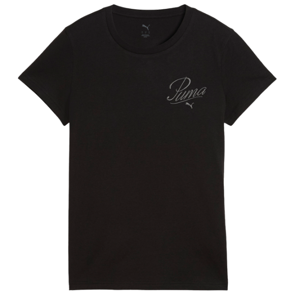 Tricou pentru femei Puma Ess Script 100% bumbac / Black photo 1
