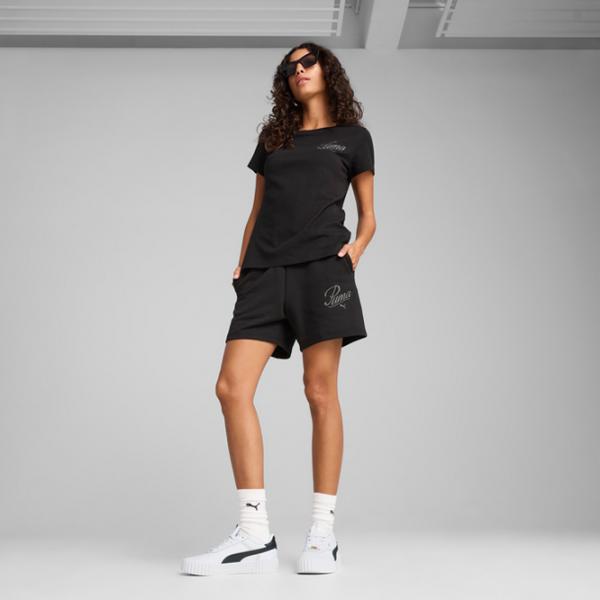 Tricou pentru femei Puma Ess Script 100% bumbac / Black photo 3