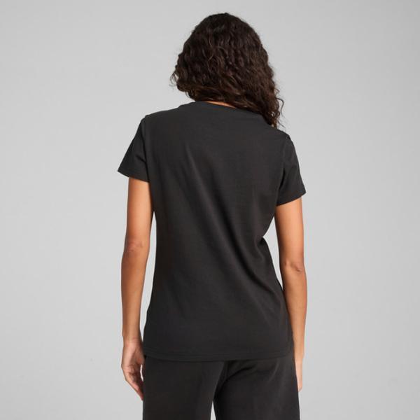 Tricou pentru femei Puma Ess Script 100% bumbac / Black photo 5