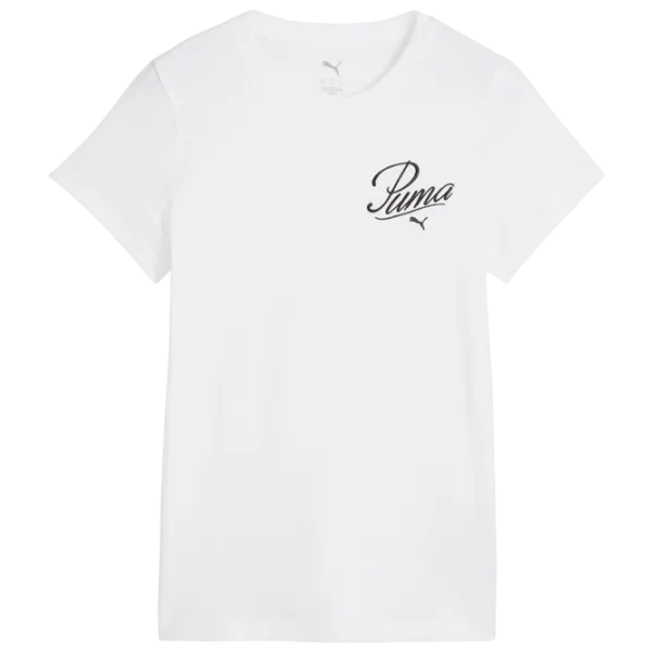 Tricou pentru femei Puma Ess Script 100% bumbac / White photo 1