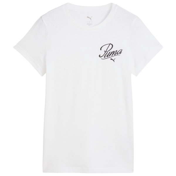 Tricou pentru femei Puma Ess Script 100% bumbac / White photo 1