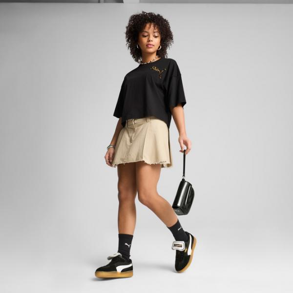 Tricou pentru femei Puma Wardrobe Ess Leo Luxe Graphic Short 20% poliester / Black photo 7