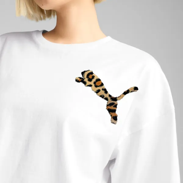 Футболка для женщин Puma Wardrobe Ess Leo Luxe Graphic Short 20% полиэстер / Белый photo 6