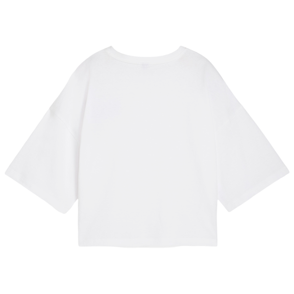 Tricou pentru femei Puma Wardrobe Ess Leo Luxe Graphic Short 20% poliester / White photo 2