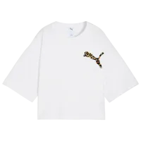 Футболка для женщин Puma Wardrobe Ess Leo Luxe Graphic Short 20% полиэстер / Белый