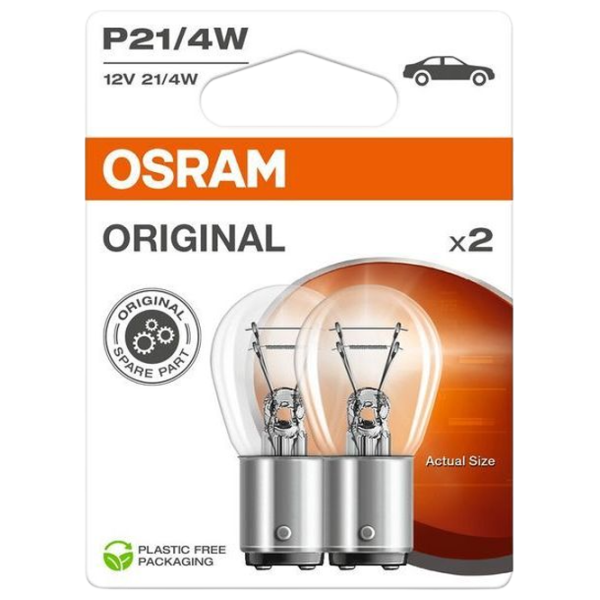 Автомобильная лампа Osram 7225-2BL Накал / P21/4W / BAZ15d / 21 Вт /  photo 1 Автомобильная лампа Osram 7225-2BL Накал / P21/4W / BAZ15d / 21 Вт /  photo 1