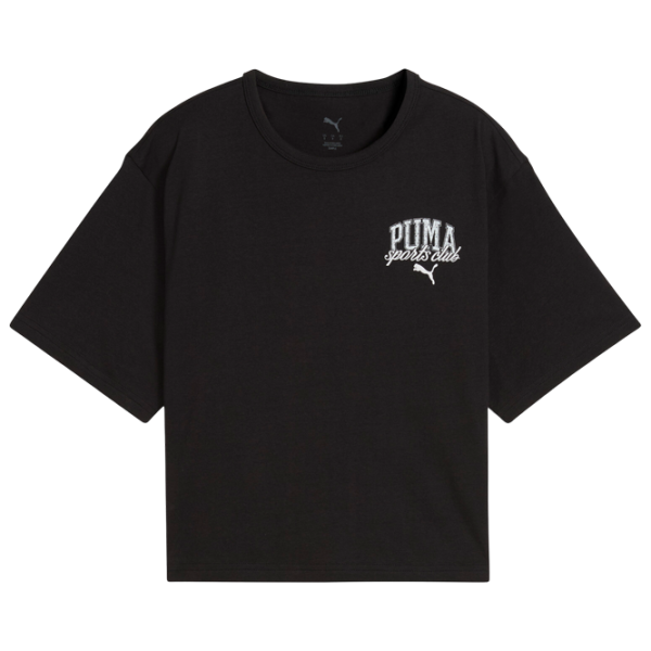 Tricou pentru femei Puma Class Relaxed Crop 25% bumbac reciclat / Black photo 1 Tricou pentru femei Puma Class Relaxed Crop 25% bumbac reciclat / Black photo 1