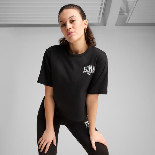Футболка для женщин Puma Class Relaxed Crop 25% переработанный хлопок / Черный photo 4 Футболка для женщин Puma Class Relaxed Crop 25% переработанный хлопок / Черный photo 4