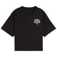 Tricou pentru femei Puma Class Relaxed Crop 25% bumbac reciclat / Black