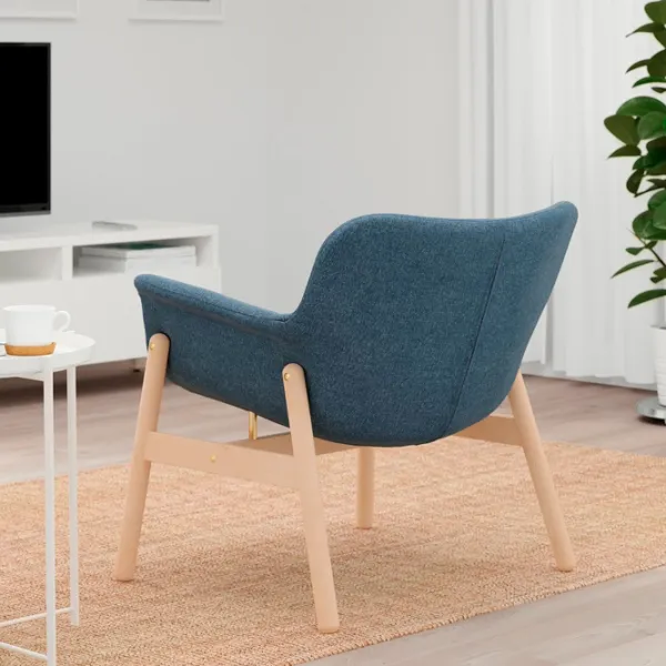 Кресло Ikea Vedbo/Gunnared Beige Синий photo 4