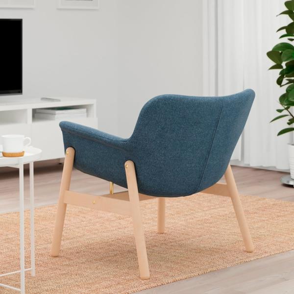 Кресло Ikea Vedbo/Gunnared Beige Синий photo 4