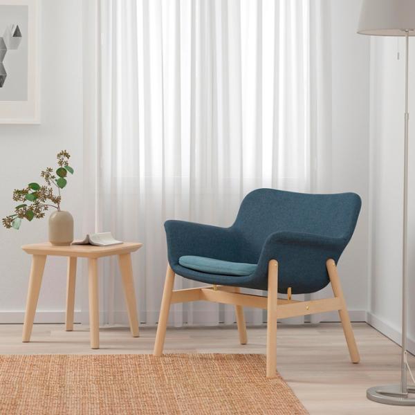 Кресло Ikea Vedbo/Gunnared Beige Синий photo 6