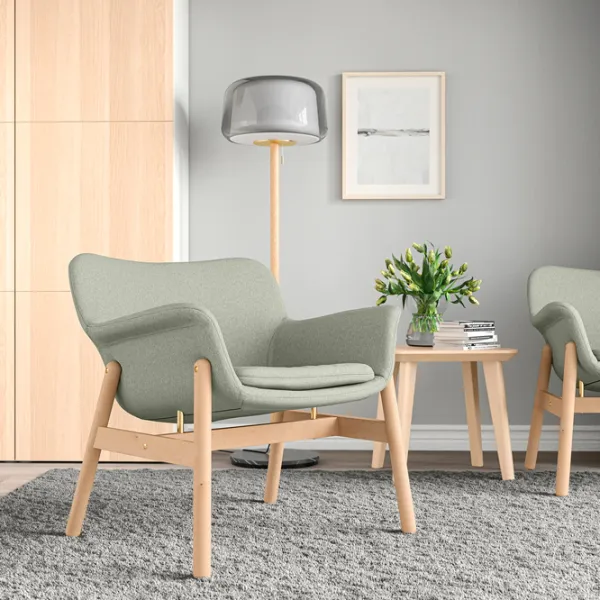 Кресло Ikea Vedbo/Gunnared Beige Light Green photo 4 Кресло Ikea Vedbo/Gunnared Beige Light Green photo 4