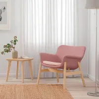 Кресло Ikea Vedbo/Gunnared Beige Brown Pink photo 5