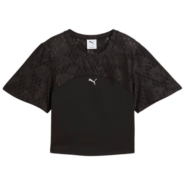 Tricou pentru femei Puma Lace Crop Top 85% poliester / Black photo 1