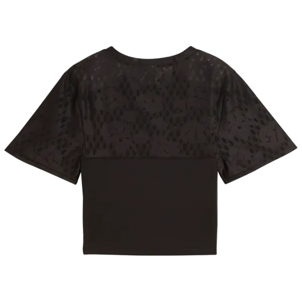 Tricou pentru femei Puma Lace Crop Top 85% poliester / Black photo 2