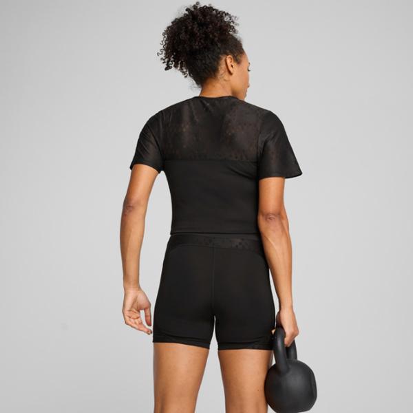 Tricou pentru femei Puma Lace Crop Top 85% poliester / Black photo 5