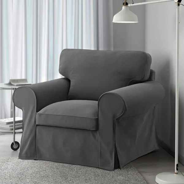 Кресло Ikea Ektorp/Hakebo Серый Серый photo 2 Кресло Ikea Ektorp/Hakebo Серый Серый photo 2