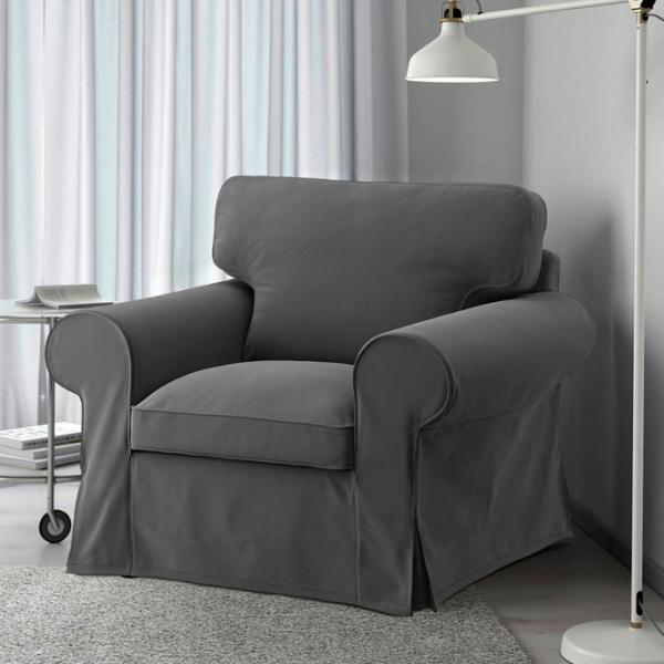 Кресло Ikea Ektorp/Hakebo Серый Серый photo 2 Кресло Ikea Ektorp/Hakebo Серый Серый photo 2