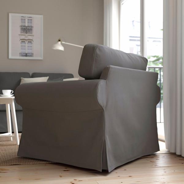 Кресло Ikea Ektorp/Hakebo Серый Серый photo 3 Кресло Ikea Ektorp/Hakebo Серый Серый photo 3