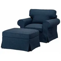 Fotoliu Ikea Ektorp/Kilanda Brown Dark Blue