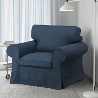 Кресло Ikea Ektorp/Kilanda Brown Тёмно синий photo 2