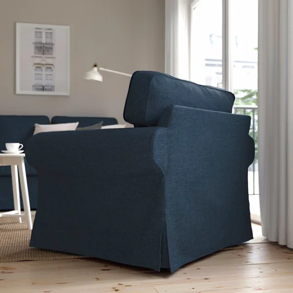 Fotoliu Ikea Ektorp/Kilanda Brown Dark Blue photo 3 Fotoliu Ikea Ektorp/Kilanda Brown Dark Blue photo 3