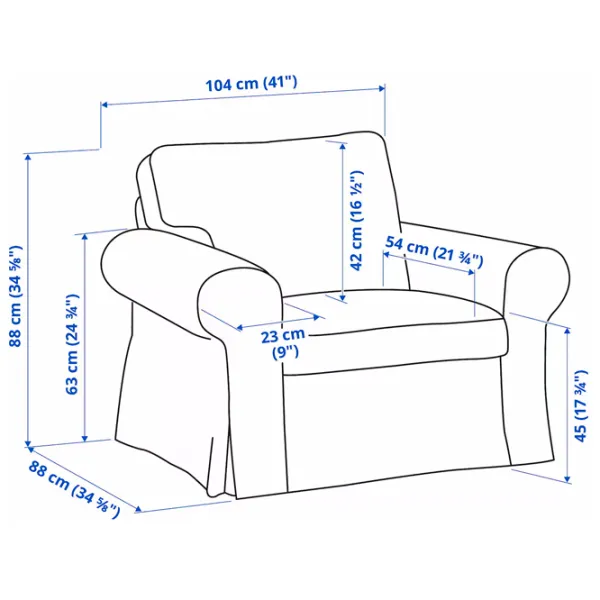 Кресло Ikea Ektorp/Hakebo Серый Серый photo 4 Кресло Ikea Ektorp/Hakebo Серый Серый photo 4