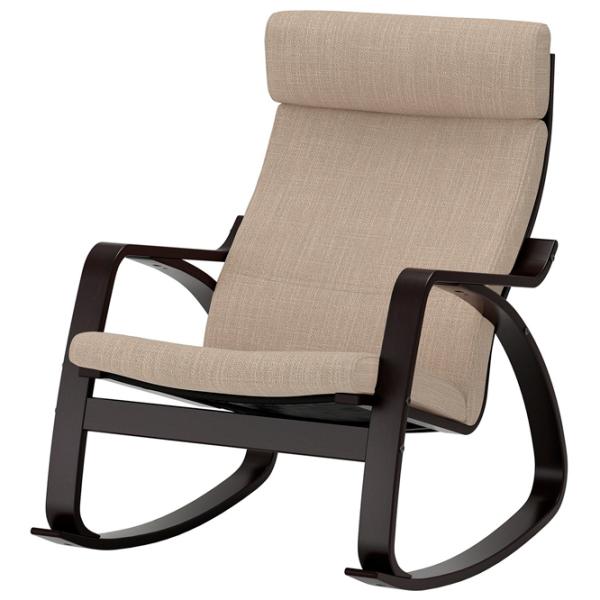 Кресло качалка Ikea Poang Dark Brown Бежевый photo 1 Кресло качалка Ikea Poang Dark Brown Бежевый photo 1