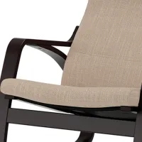 Fotoliu balansoar Ikea Poang Dark Brown Beige photo 2