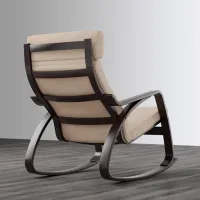 Fotoliu balansoar Ikea Poang Dark Brown Beige photo 3