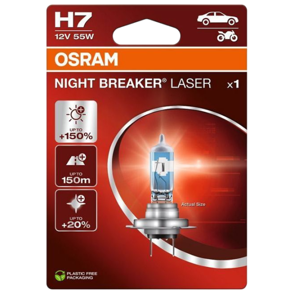 Автомобильная лампа Osram 64210NL-1BL Галоген / H7 / PX26d / 55 Вт /  photo 1 Автомобильная лампа Osram 64210NL-1BL Галоген / H7 / PX26d / 55 Вт /  photo 1