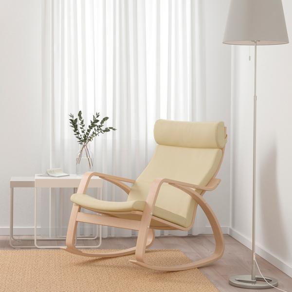 Кресло качалка Ikea Poang Beige Кремовый photo 2 Кресло качалка Ikea Poang Beige Кремовый photo 2