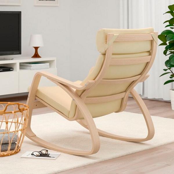 Кресло качалка Ikea Poang Beige Кремовый photo 3 Кресло качалка Ikea Poang Beige Кремовый photo 3