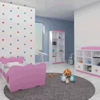 Set de mobilă pentru copii Happy Babies Mix 31 White Pink / unisex