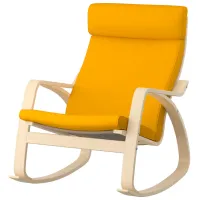 Fotoliu balansoar Ikea Poang Beige Yellow
