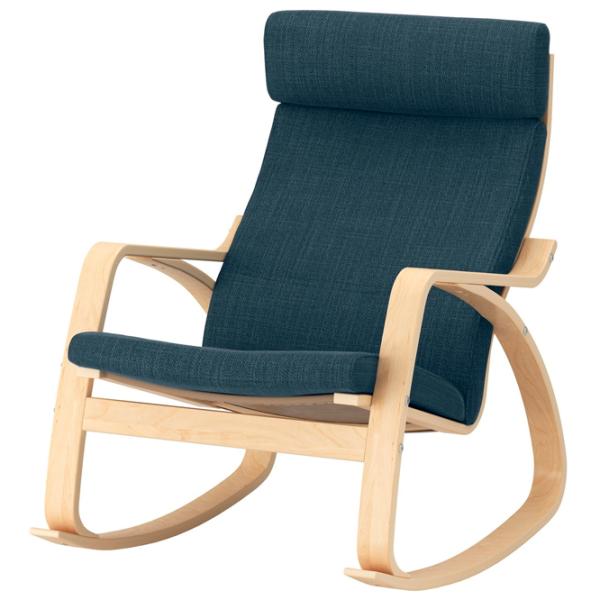 Кресло качалка Ikea Poang Beige Тёмно синий photo 1 Кресло качалка Ikea Poang Beige Тёмно синий photo 1