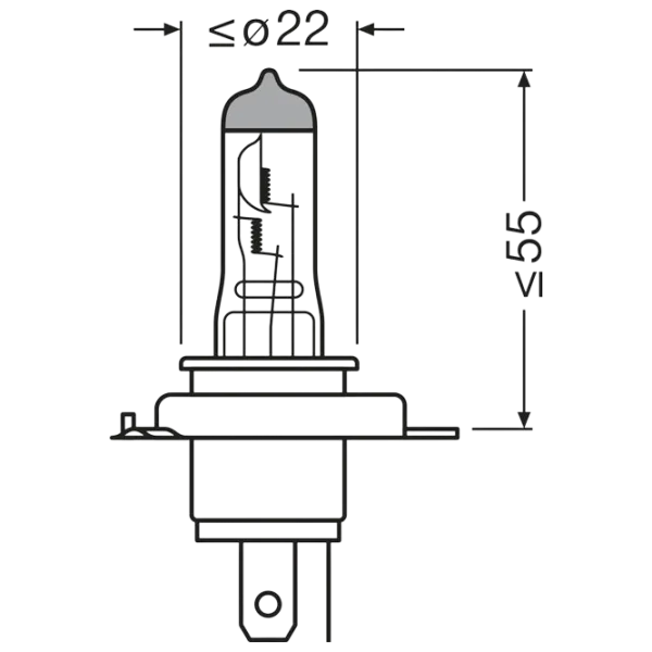 Lampă auto Osram 64193NBS-2HB Halogen / H4 / P43t / 60 - 55 W /  photo 2 Lampă auto Osram 64193NBS-2HB Halogen / H4 / P43t / 60 - 55 W /  photo 2